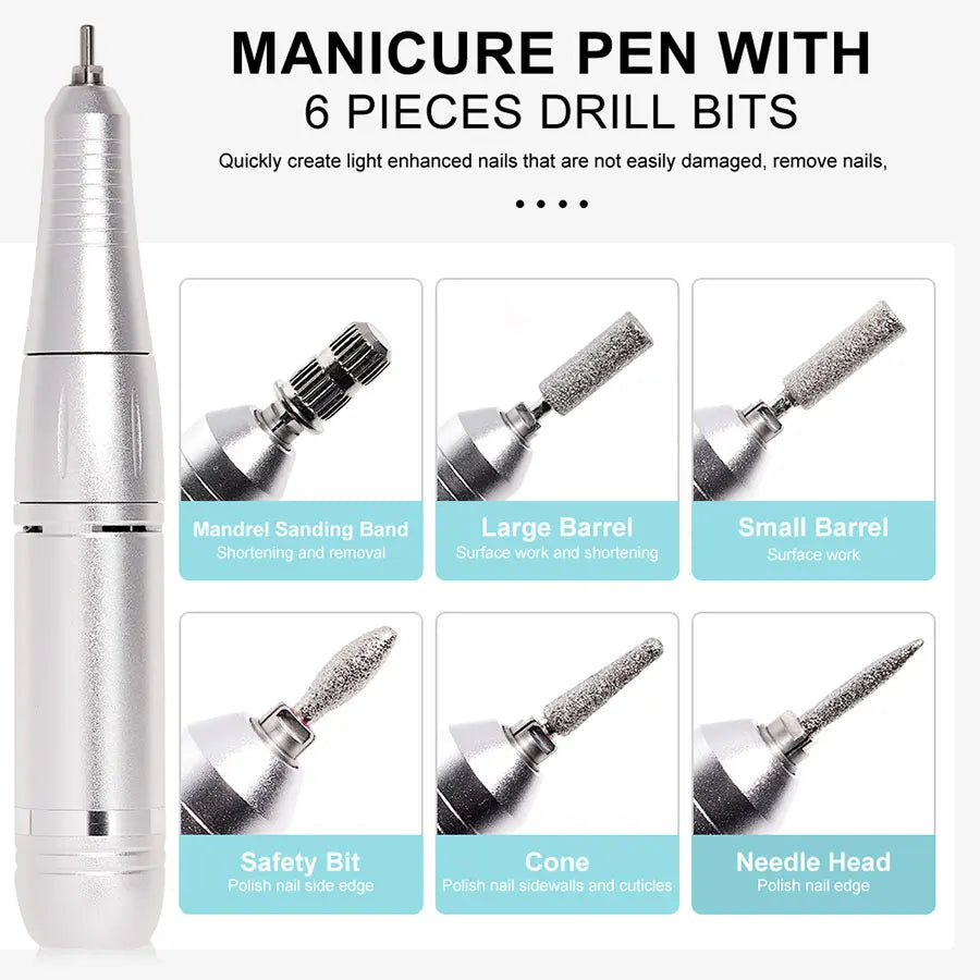 High Speed Electric Nail File Kit