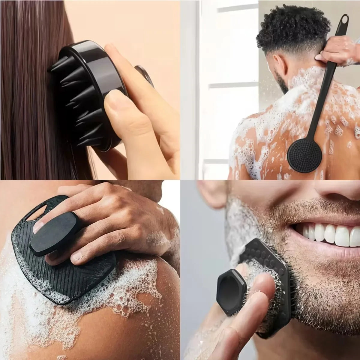 4PCS Shower Brush Set