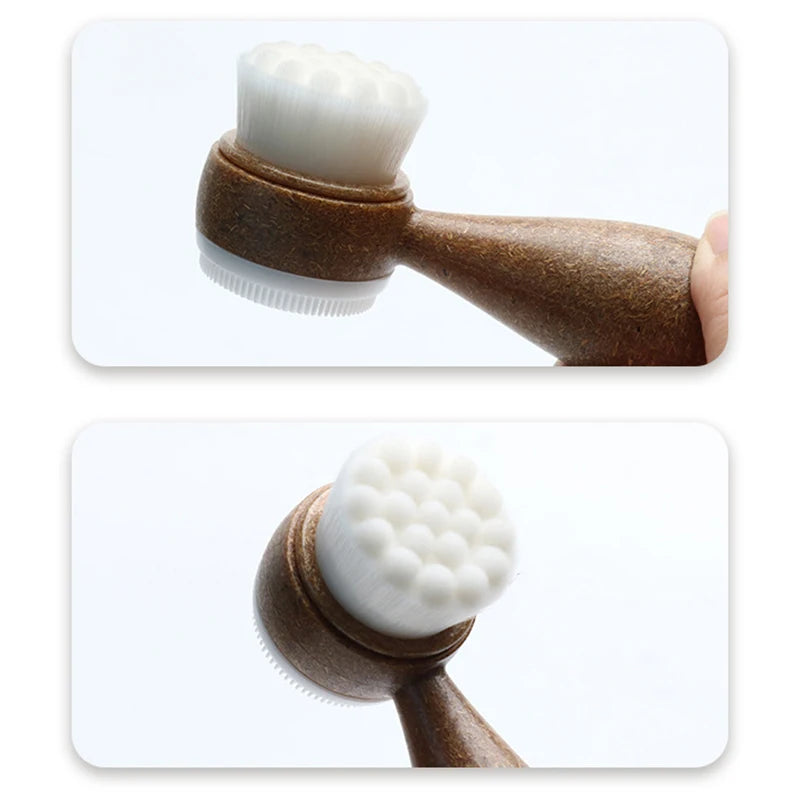 CocoShred Dual-Action Face Cleansing Brush