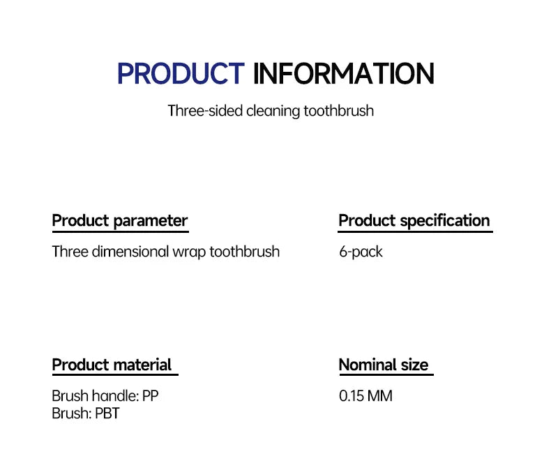 3D Manual Toothbrush (6pcs)