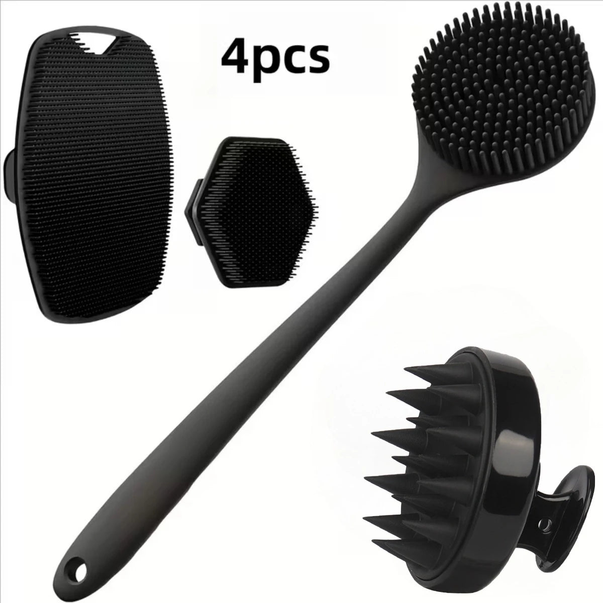 4PCS Shower Brush Set