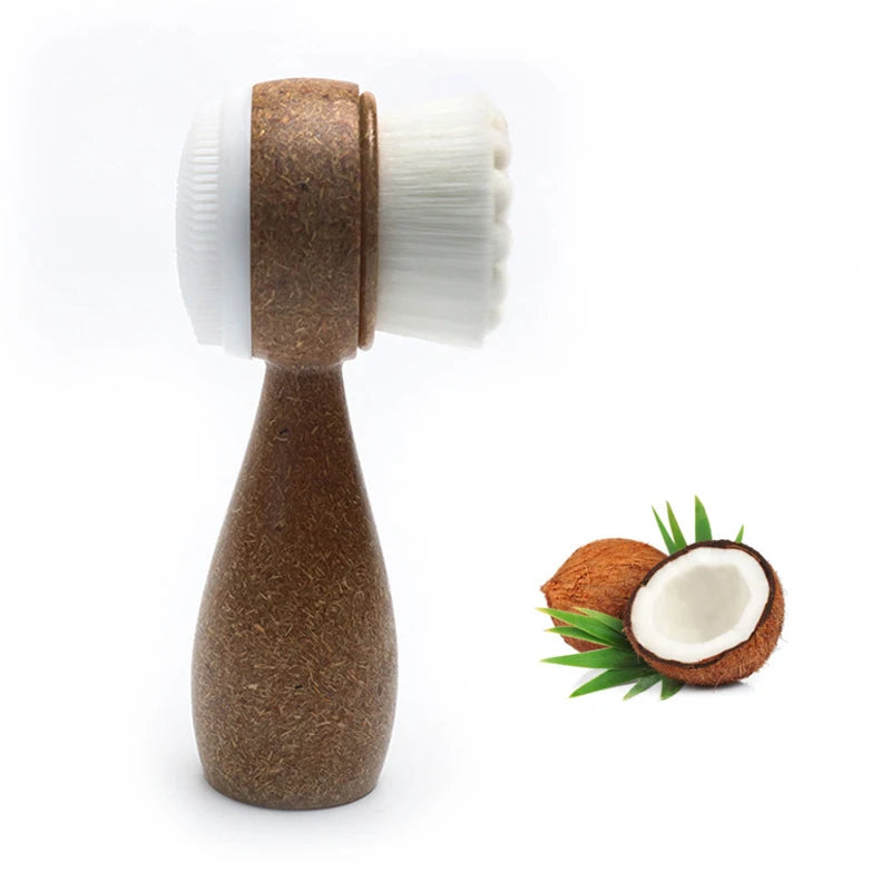 CocoShred Dual-Action Face Cleansing Brush