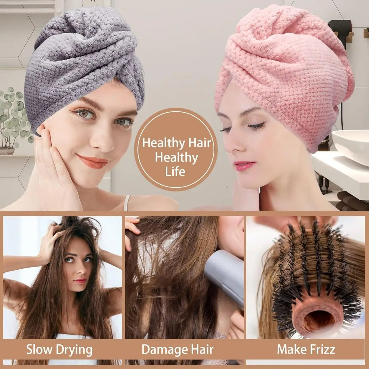 Microfiber Hair Towel Wrap