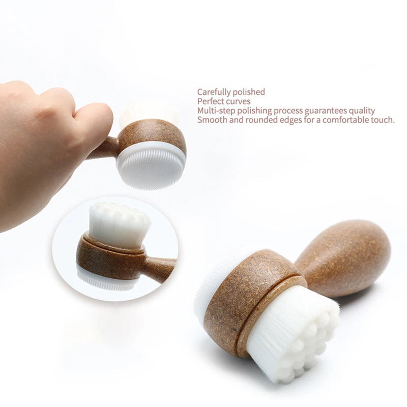 CocoShred Dual-Action Face Cleansing Brush