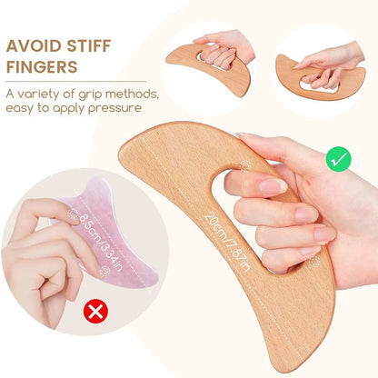 Wooden Grip Gua Sha Tool
