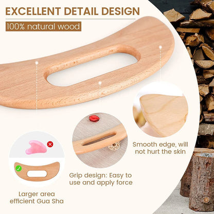 Wooden Grip Gua Sha Tool
