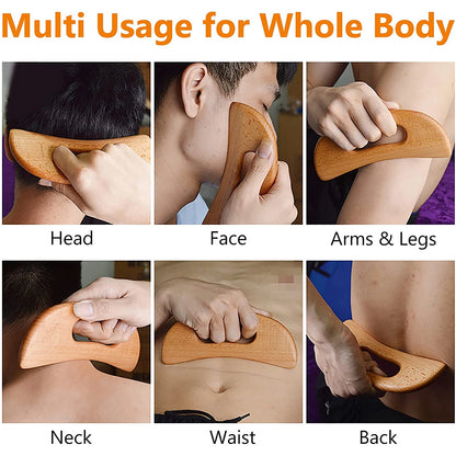 Wooden Grip Gua Sha Tool