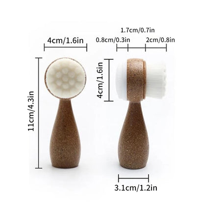 CocoShred Dual-Action Face Cleansing Brush