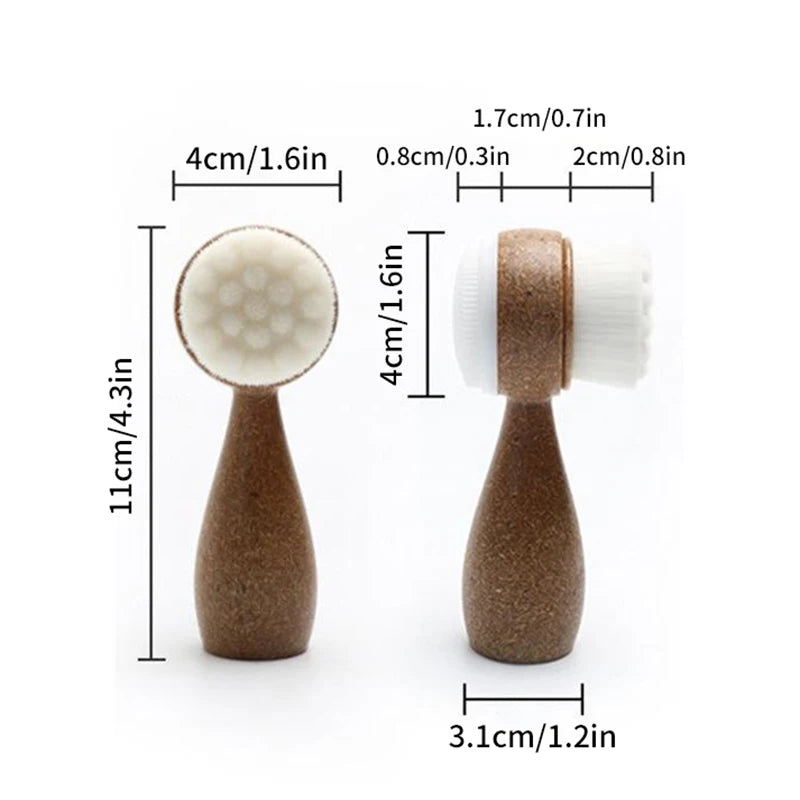 CocoShred Dual-Action Face Cleansing Brush