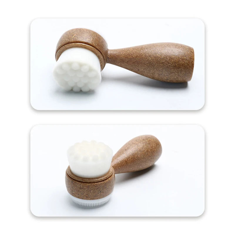 CocoShred Dual-Action Face Cleansing Brush