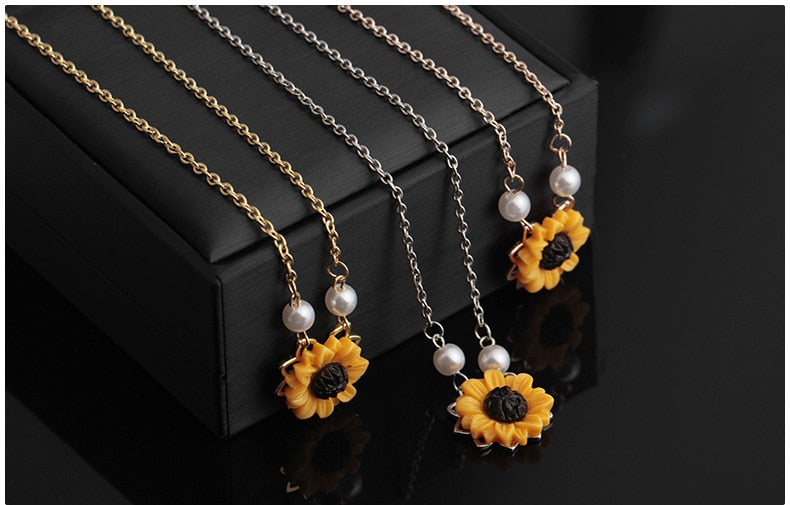 Sunflower Leaf Necklace