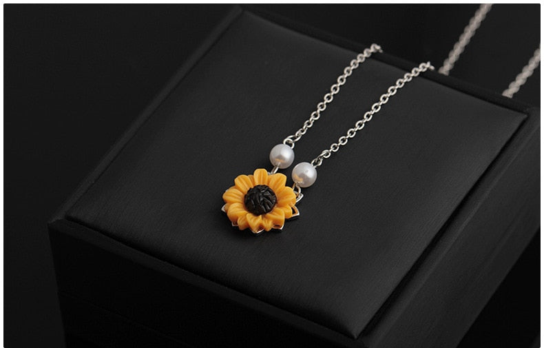 Sunflower Leaf Necklace