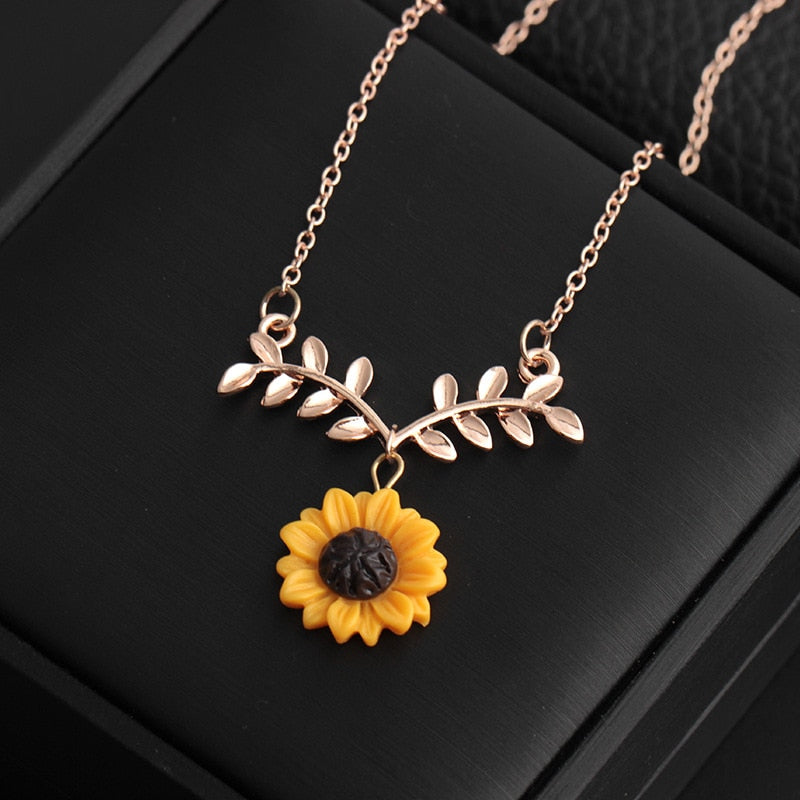 Sunflower Leaf Necklace