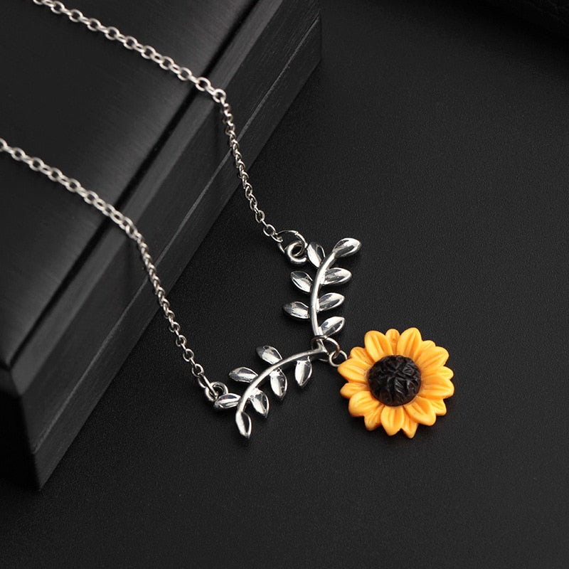 Sunflower Leaf Necklace