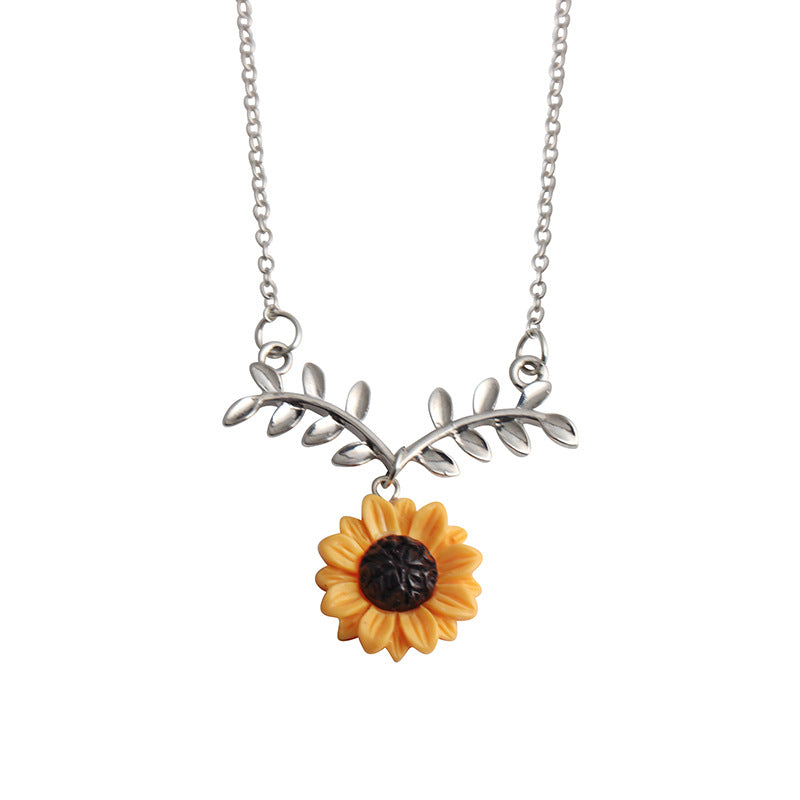 Sunflower Leaf Necklace