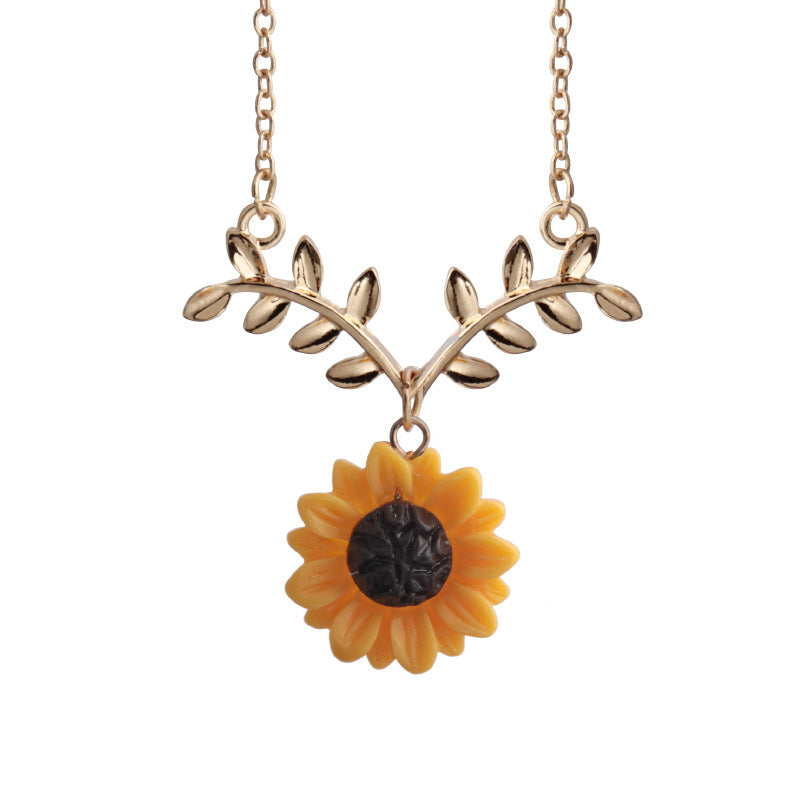 Sunflower Leaf Necklace