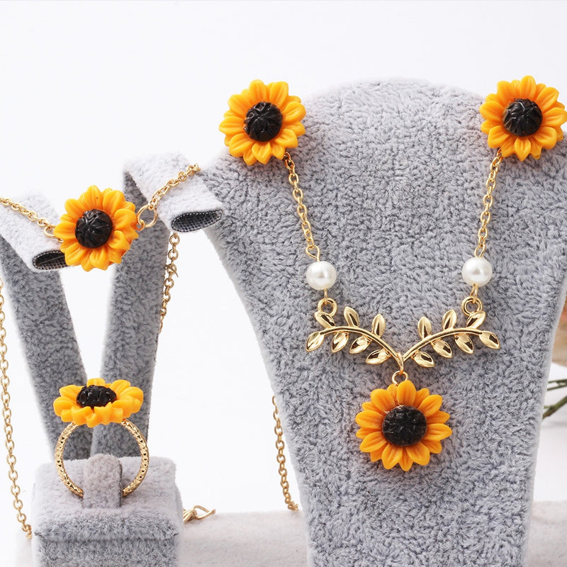 Sunflower Leaf Necklace