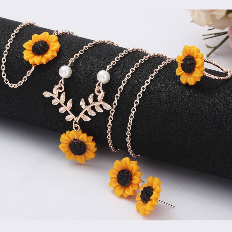 Sunflower Leaf Necklace