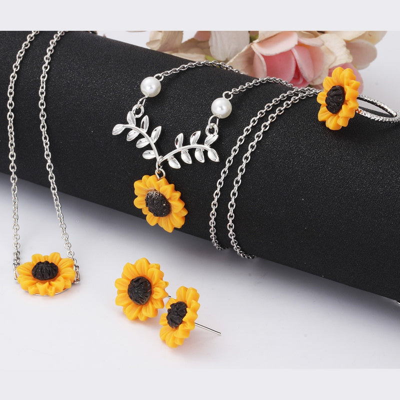 Sunflower Leaf Necklace