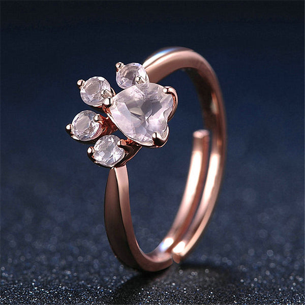 Paw Crystal Ring