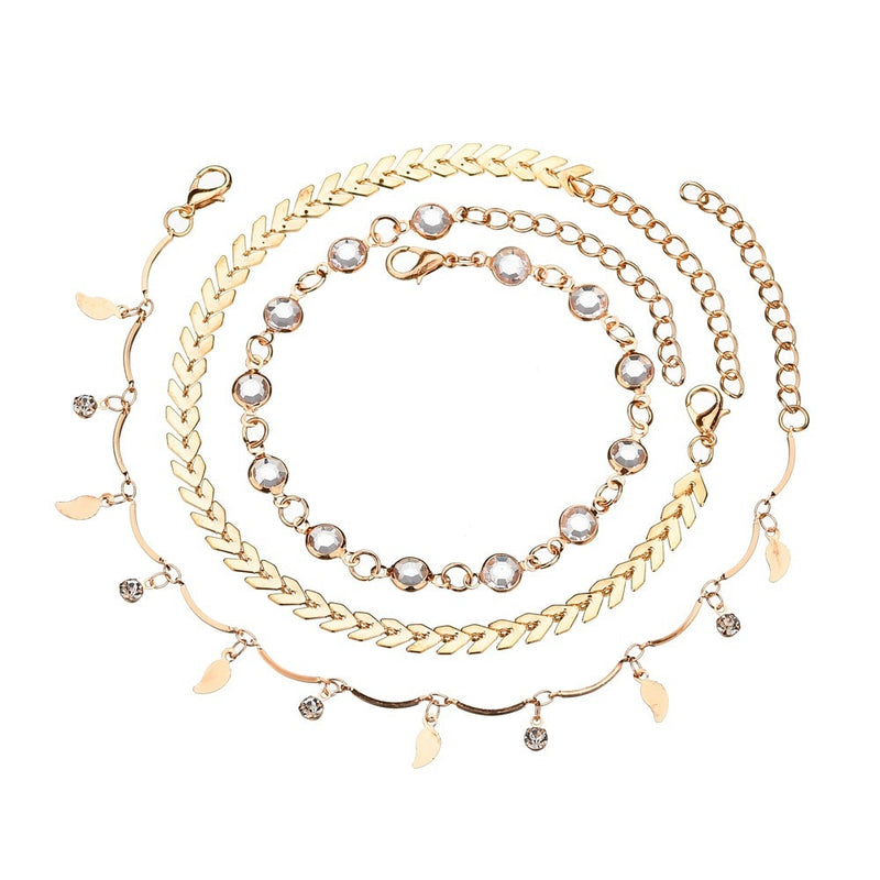 Dainty gold anklet