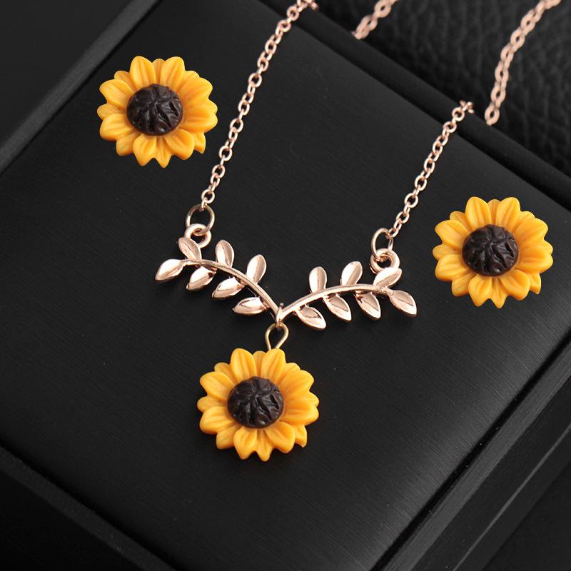 Sunflower Leaf Necklace