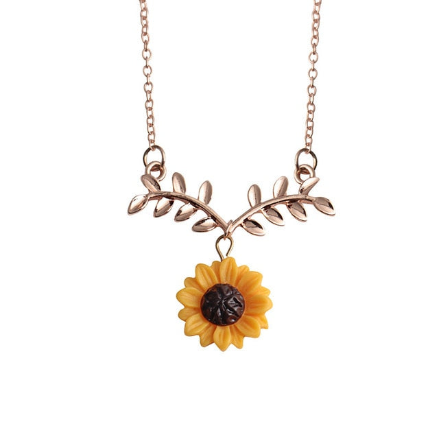 Sunflower Leaf Necklace