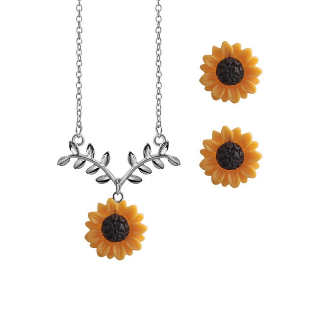 Sunflower Leaf Necklace