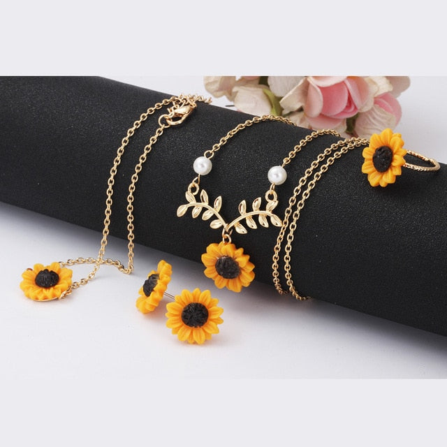 Sunflower Leaf Necklace