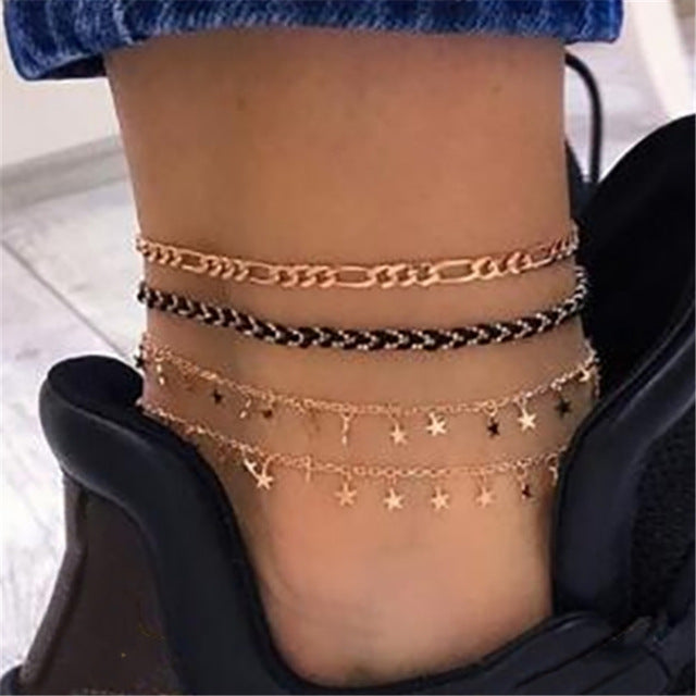 Black Rhyme Anklets