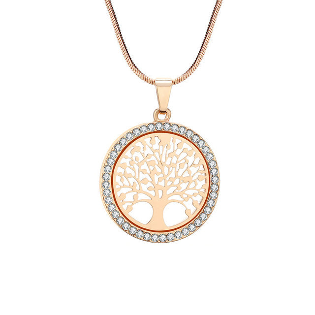 Tree of Life Crystal Necklace