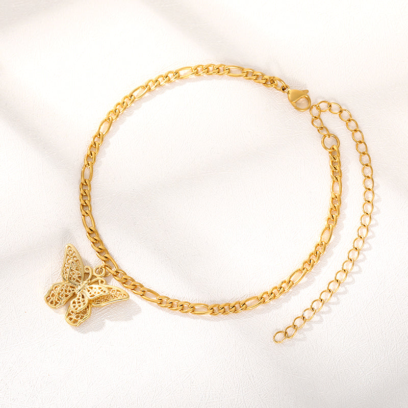 Dainty Butterfly Anklet