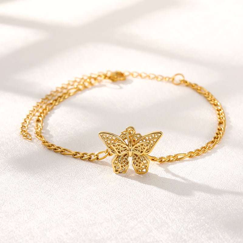 Dainty Butterfly Anklet