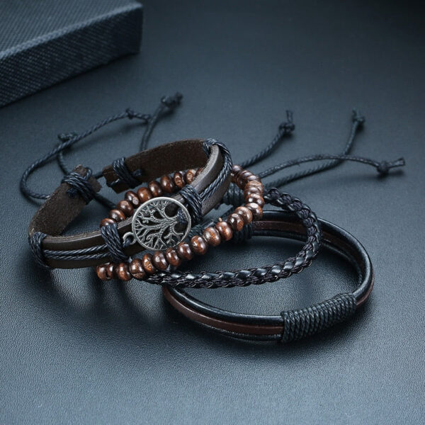 mens personalized leather bracelet