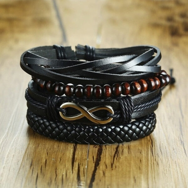 Large Mens leather cuff bracelets for sale