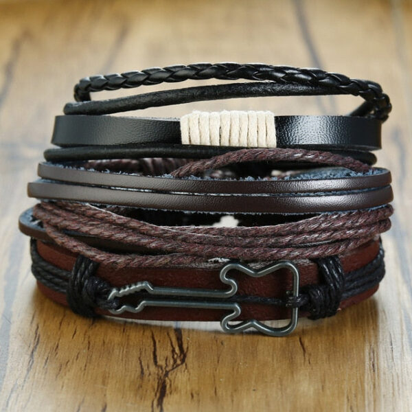 Large Mens Leather Cuff Bracelets